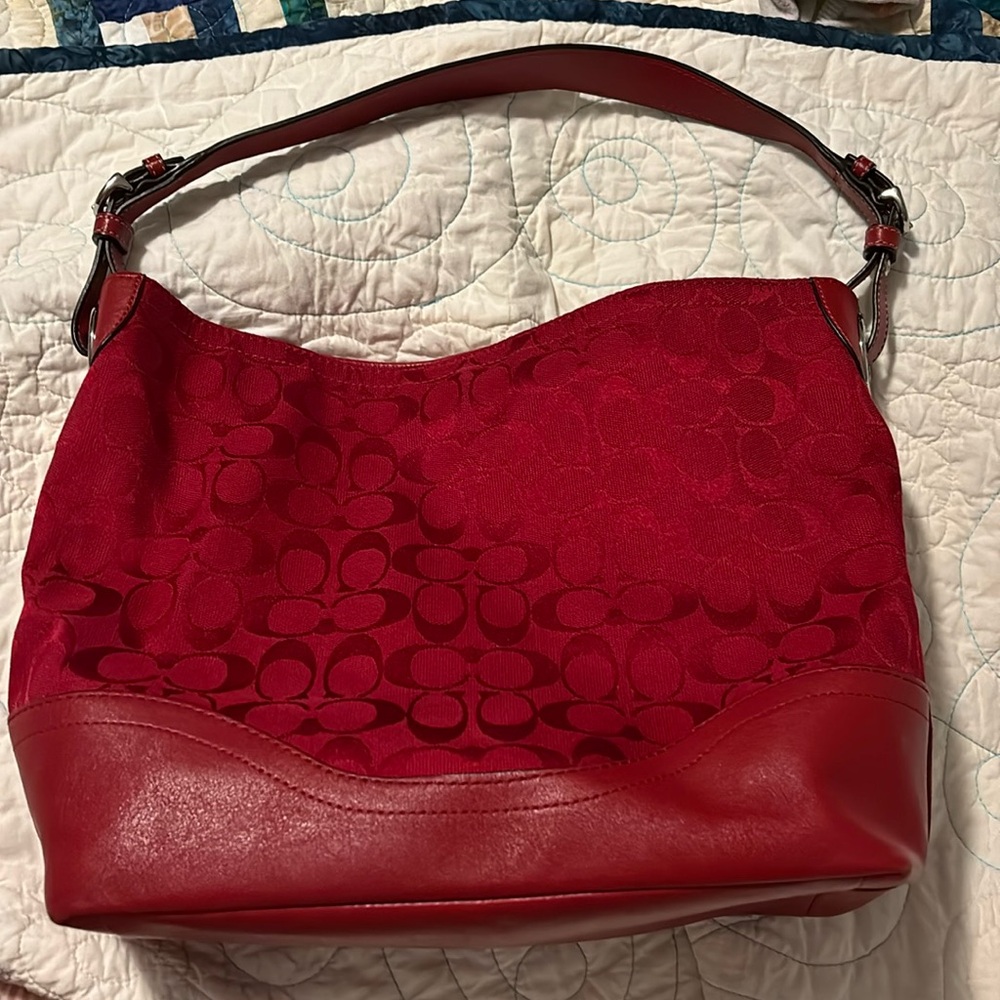Red Coach Purse Like New